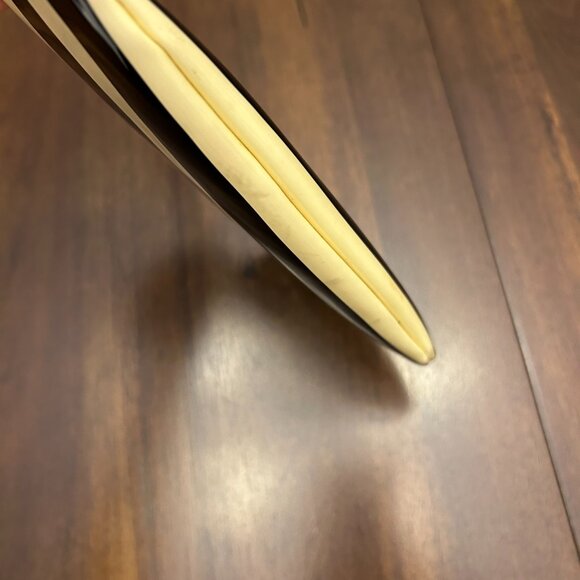 Kate Spade Lolly Penn Valley Patent Striped Wristlet Wallet Black/Cream - Picture 9 of 14